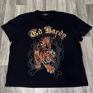 SIZE XXL ED HARDY RHINESTONE CRAWLING TIGER SHIRT